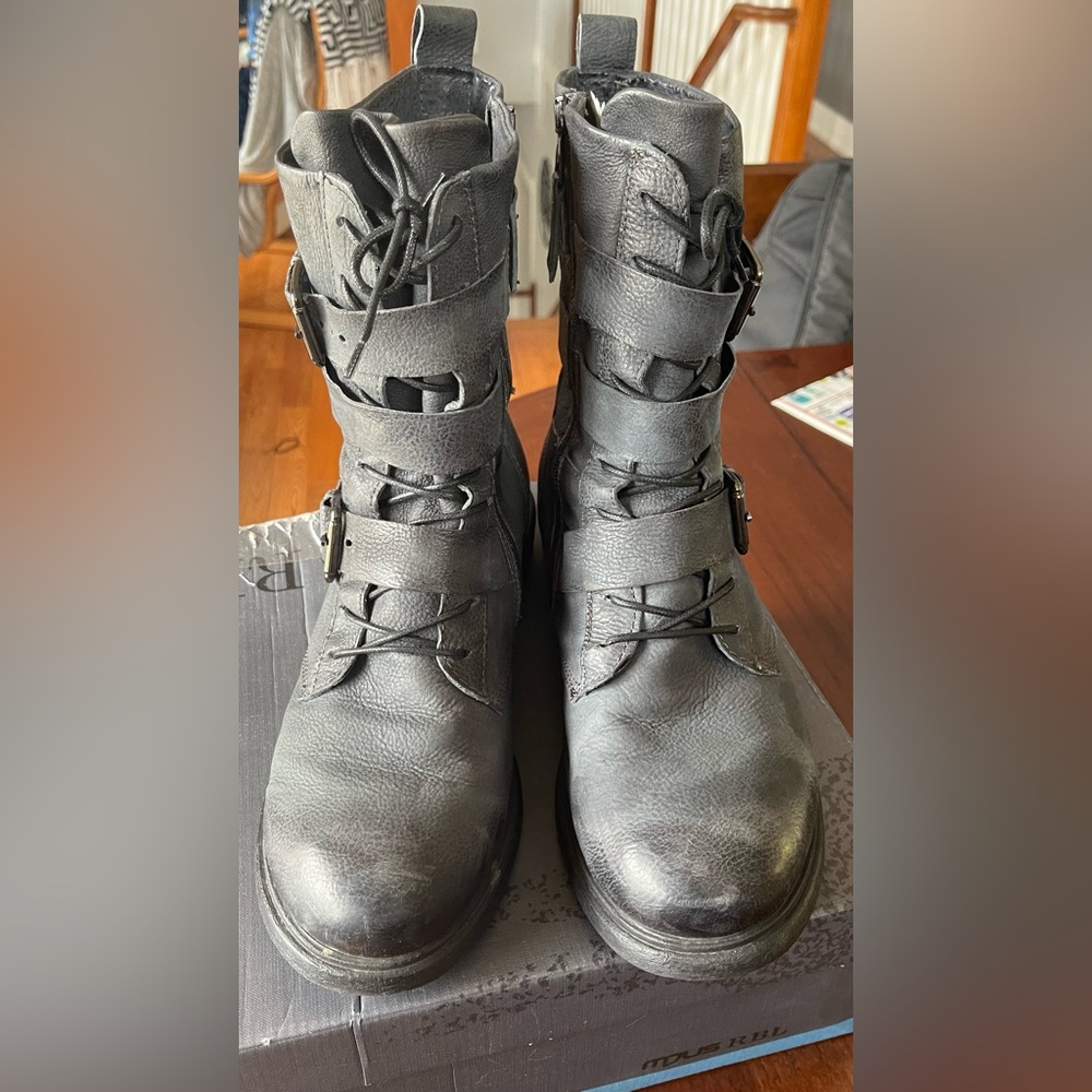 MJUS RBL Men’s ART.305206 Leather Boots Sz 42 in LAPIS (Grey) like new condition - Picture 3 of 16